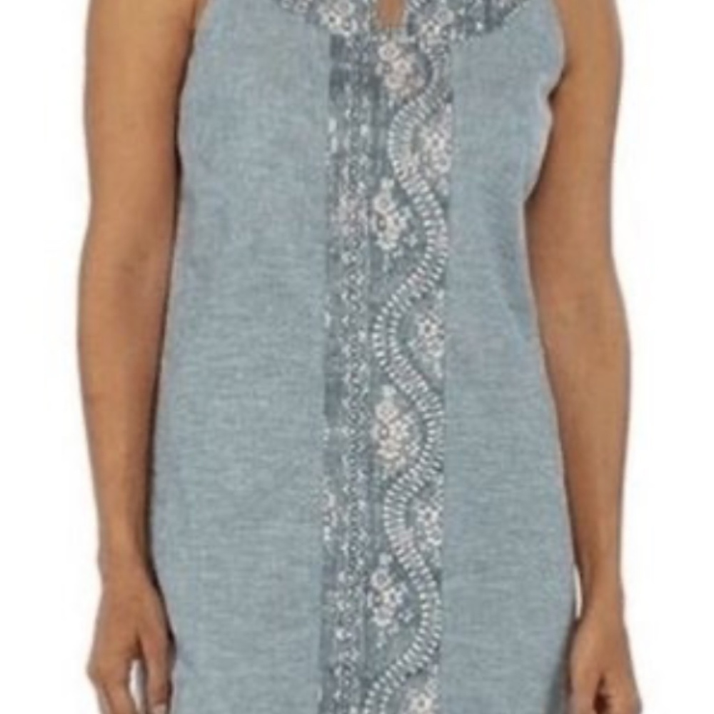 Patagonia Women's Hemp Cotton Blend Blue White Floral Dress Size 4